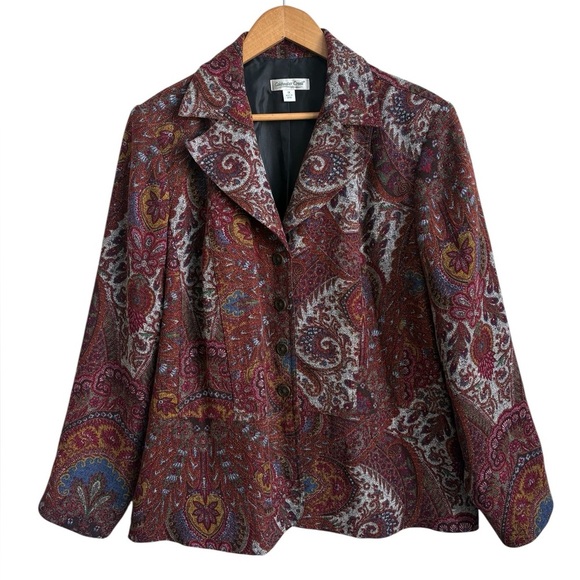 Coldwater Creek Jackets & Blazers - Coldwater Creek Paisley Tapestry Jacket Blazer Size 1X